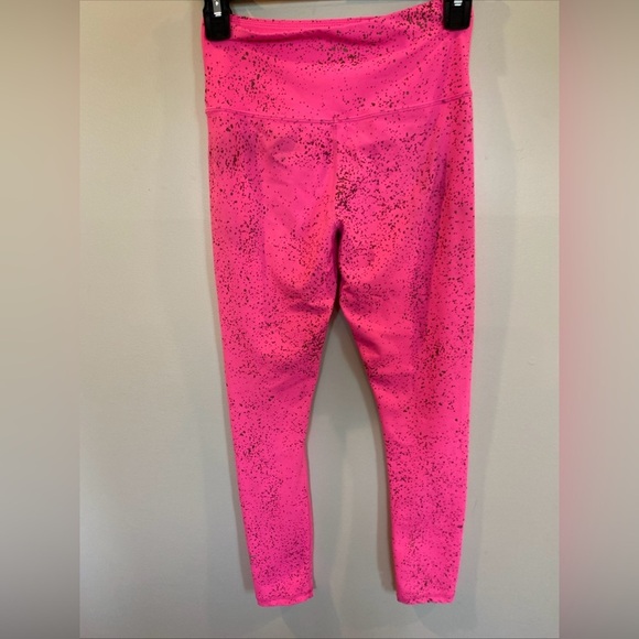 Zyia Active Womens Stay Gold Leggings 2 Hot Pink Gold Splatter-paint Athletic - Picture 5 of 6